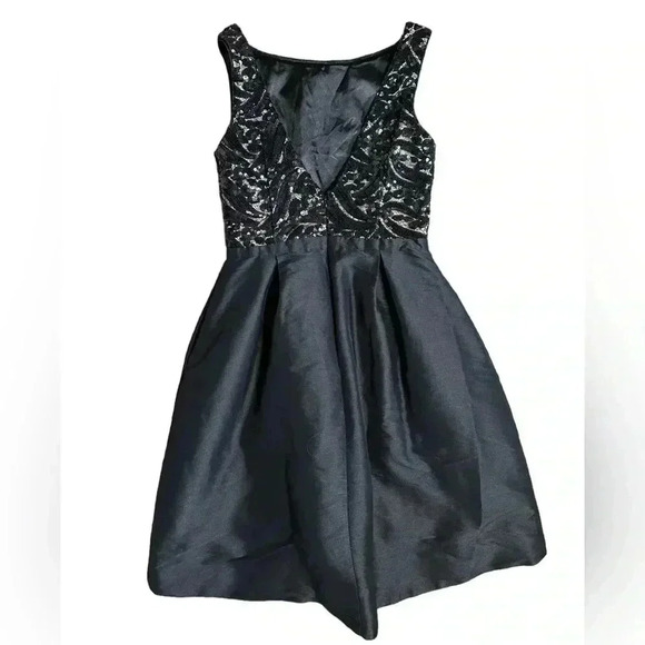 Monique Lhuillier A-Line Lace Pattern Mini Dress size 8 - Picture 5 of 9